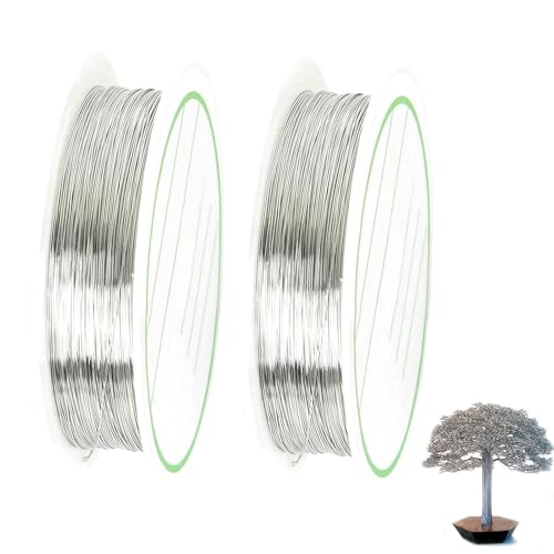 2Volumes of 0.3mm Craft Wire 15 M/Roll Silver Modelling Jewellery Wire Thin Wire for Crafts Wire for Jewelry Making Supplies Diy Crafting Handicraft Hairpin Material Accessories