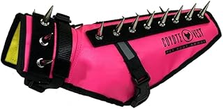 CoyoteVest Dog Harness Protection Vest, Reflective Dog Accessories with Spikes to Shield Your Pet from Raptor and Animal Attacks, Proudly Made in America (X-Small, Pink)
