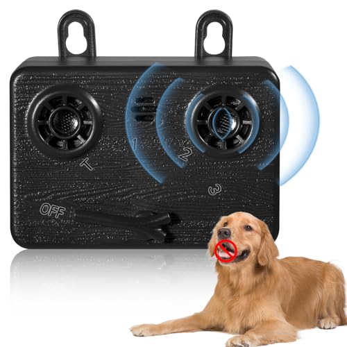 FETUIO Anti Barking Devices for Dogs, Ultrasonic Dog Bark Control Devices with 3 Modes, 50FT Bark Box Dog Barking Deterrent Devices, Dog Barking Silencer Indoor & Outdoor Safe. (Black) 1