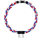 SUPBOMM Baseball Rope Necklaces, League Team Colors Braided Necklace with Number Pendant, Baseball Team Gifts, Red Sox, No. 11