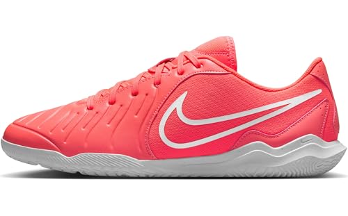 Nike Tiempo Legend 10 Club Botas de fútbol Sala de Perfil bajo, Soccer Shoe Hombre, Hot Lava/White, 46 EU