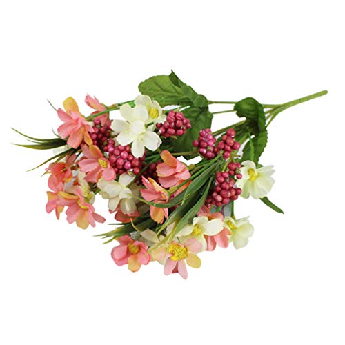 Hongma Fleurs Artificielles Marguerite Décoration Hall Chambre Accessoire (Rose)