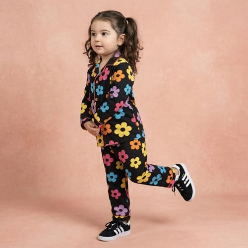 Image of CLAP Kids Cotton Printed Full Sleeves Night Suit