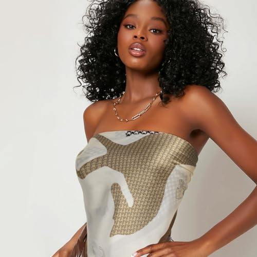 EXTREE Silk Feeling Scarf Medium Square Satin Head Scarf Sleeping Hair Wrapping for Women 27.5 × 27.5 inches4