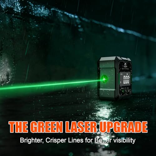 Image of Digital Angle Finder with Green Laser, 4-side Magnetic Digital Laser Level, Rechargeable Mini Angle Gauge Measuring Tool Cube Inclinometer with Backlight for Woodworking Tablesaw Gift for Men