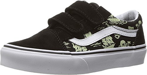 VansKids Old Skool V x Major League Baseball Collection (10.5 Little Kid M, Black/True)