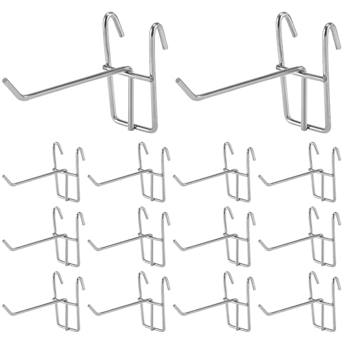 DOITOOL 30 Pièces Crochets pour Panneaux Perforés, Crochets Muraux pour Organiser Outils Établi Rayonnages de Magasins pour les Garages (10cm in length)