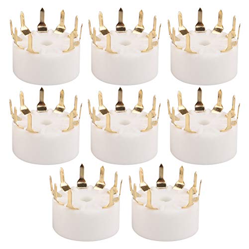 8pcs 9pin PCB Vacuum Tube Sockets Valve Base for 12AX7 12AT7 12AU7 ECC83