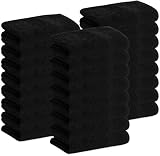 GREEN LIFESTYLE Black Bleach Proof Towels Bulk Sets 100% Cotton 16' X 25' Premium Spa Quality, Super