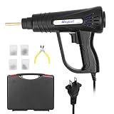 Weytoll Kit de soudure plastique 70W 220V Outils de soudure automobile avec 4 types d'agrafes chaudes 200Pcs pour la réparation des pièces plastiques de pare-chocs de voiture (Noir)