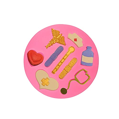 Krankenschwester/Arzt Medizinische Silikonform Cupcake Fondant Form Silikon Kuchen Dekorieren Werkzeuge für Kinder Cover