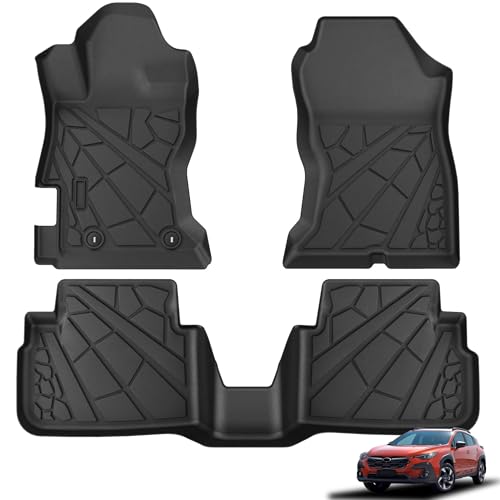 KARPAL All Weather Floor Mats for 2018-2023 Subaru Crosstrek & 2017-2023 Subaru Impreza Custom Fit TPE Floor Liners 1st & 2nd Row Non-Slip Car Mats Crosstrek & Impreza Accessories