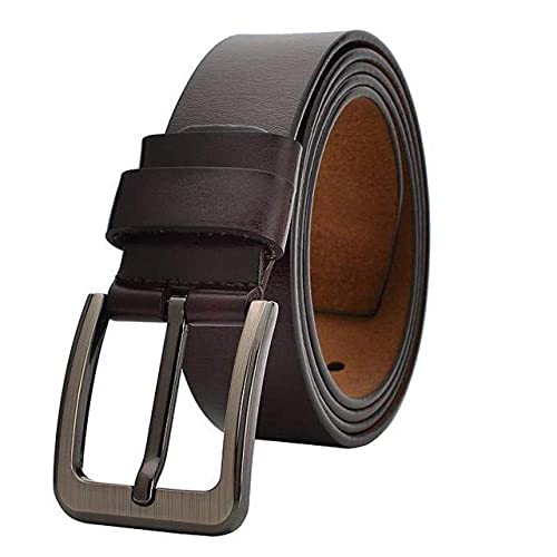 Ceinture en cuir véritable hommes pour costume de bureau et réunions couleur café