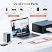 MacBook Pro Docking Station Dual Monitor with 2 4k HDMI Display,15 in 2 USB C Docking Station for MacBook with 2 HDMI, VGA, PD3.0, 7 USB Ports, RJ45 Ethernet & 3.5mm Audio (No Power Adapter)