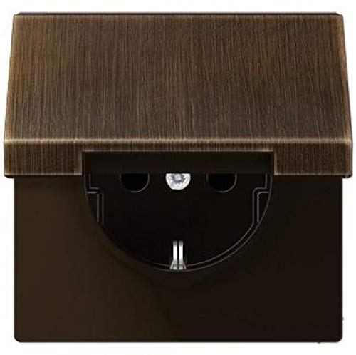 Prise Schuko 16 A Jung ME 1520 KIKL laiton anthracite contre les salissures de cuisine