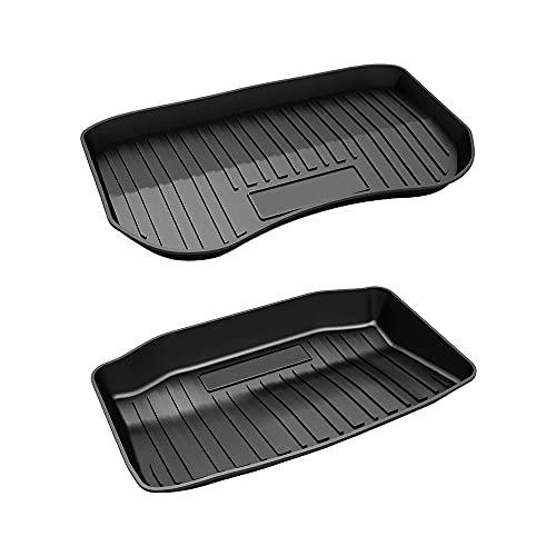 T Tgbros Custom Fit For 2021 2022 Tesla Model 3 Trunk Mat Front & Rear Frunk Trunk Mat All Weather Cargo Liner Trunk Storage Mat Non-Slip Tpo Waterproof 2Pcs #TOP7