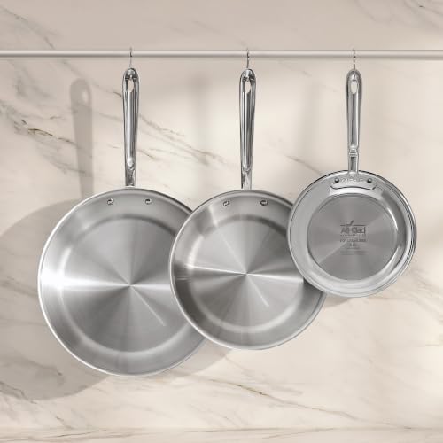 All-Clad D3 Stainless Steel 3-Piece Fry Pan Set, Made in the USA by All-Clad - Used condition - Image 8