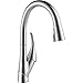 Delta Faucet Esque Single-Handle Kitchen Sink Faucet with Pull Down Sprayer, ShieldSpray Technology and Magnetic Docking Spray Head, Arctic Stainless 9181-AR-DST