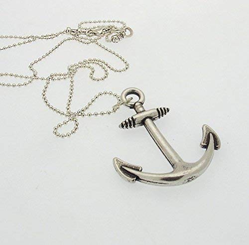 Nautical Men's Necklace - Silver Anchor Pendant Necklace, Jewelry For Him - Men's Nautical Jewelry - Mens Jewelry - Mens Birthday Gift, Boyfriend Gift #TOP1