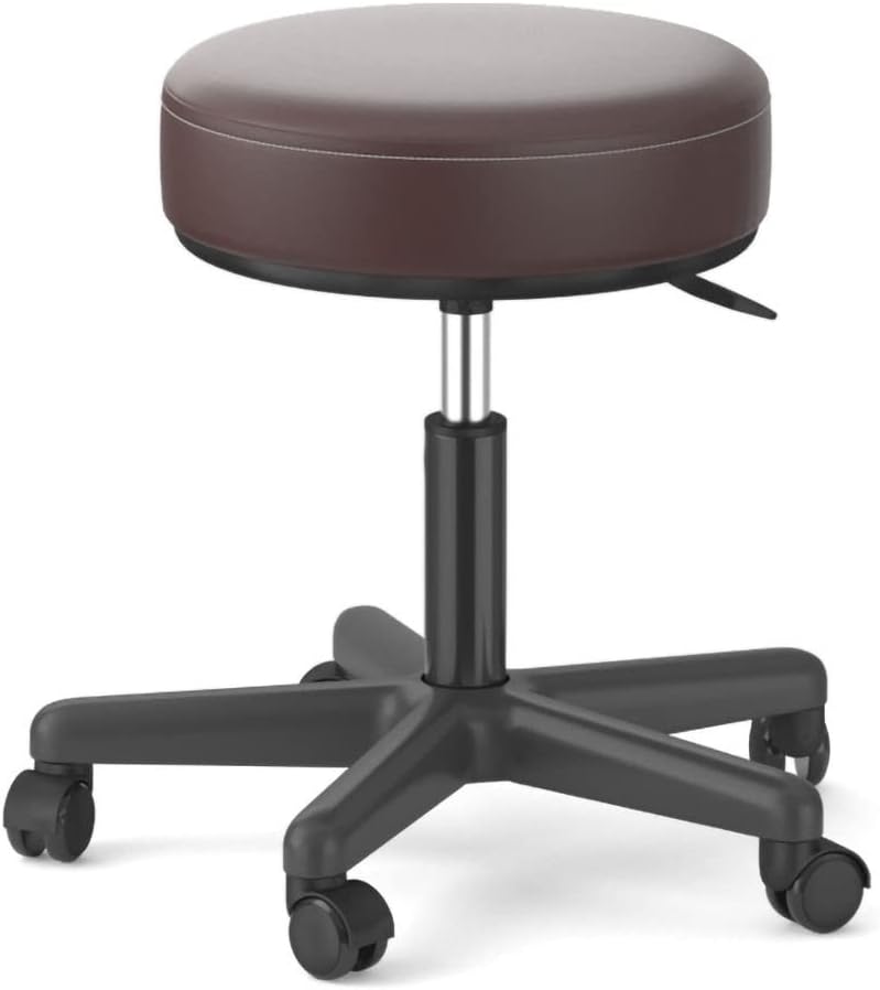 HPPED Sgabello Girevole con Ruote Regolabile In Altezza 47-62 Cm Sgabello Da Lavoro Sgabello Girevole per Ufficio Salone Di Bellezza SPA, 5 Ruote