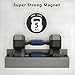 RichinMor Magnet Regal Kühlschrank, 2 Stück Kühlschrank Regal Magnetisch mit 4 Haken, Metall Gewürzregal Magnetisch Magnetregale für Küche Aufbewahrung & Organisation, Grau‌