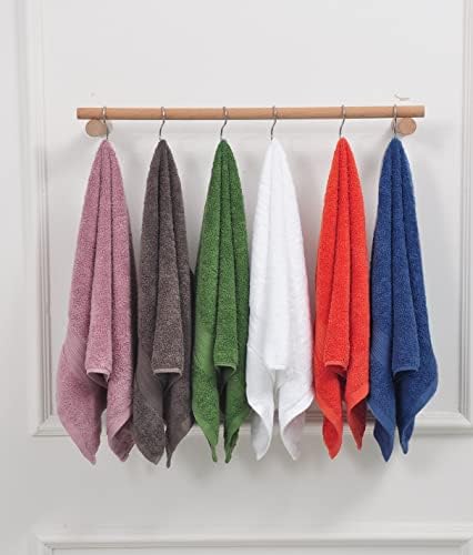 GraceAier Soft Cotton Large Hand Towels Set (Purple, 6-Pack,41 x 76 Centimeter) - Multipurpose Use for Bath, Hand, Face, Gym and Spa Towels (Purple, Hand Towels)