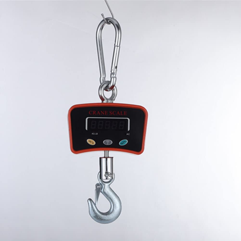 Kranwaage, Gepäckwaage for Koffer, robuste industrielle elektronische Hängewaage, mit Haken(Orange,500KG)