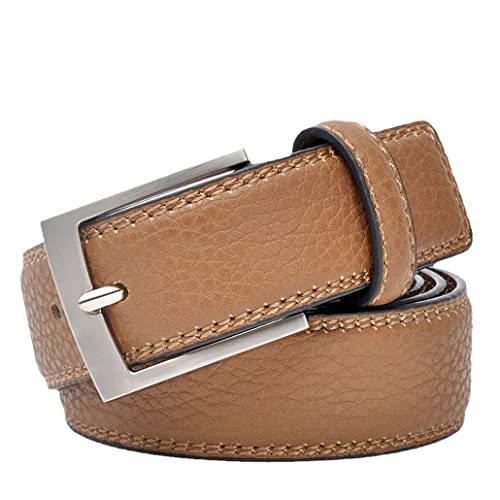 Ceintures en cuir de vache pour homme keusyoi ceintures de smoking décontractées jaune marron