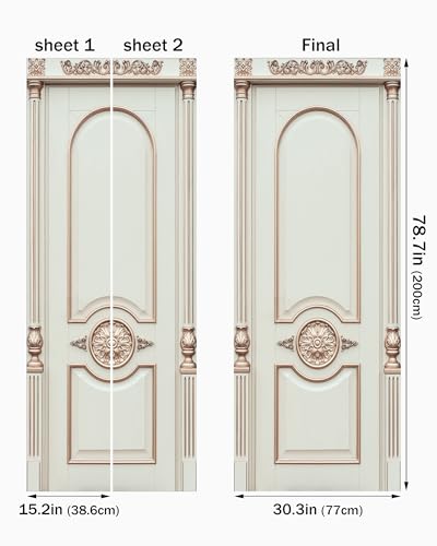 Papier peint de porte pour masquer les rayures et rénover sans peindre