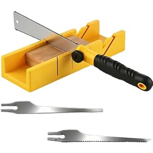 4-teiliges Gehrungslade mit Japansäge Set, Gärungsschablone Handsäge Set mit 3 Sägeblättern, Gehrungssäge Hand für Holz Kunststoff, Schnittwinkel: 0°/22.5°/45°/90° -Präzise Gehrungs und Winkelschnitte