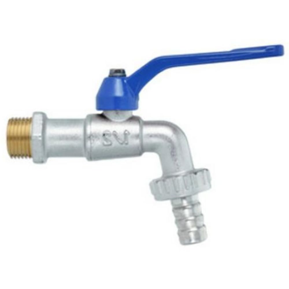 Raccordo Portagomma Girello In Ottone Cromato 1/2" (DN15) Per Rubinetto Giardino, Schläfer, Made In Italy, 10 Bar - 2