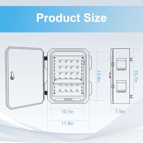 Image of Outdoor Electrical Box with Thermostat and Fan, Cold-Rolled Steel Plate, Aluminum Alloy Back Beam, One-Piece Ventilation Design, IP65 Waterproof, Wall /Pole Mounted. (15.7 inch x 11.8 inch x 7.9 inch)