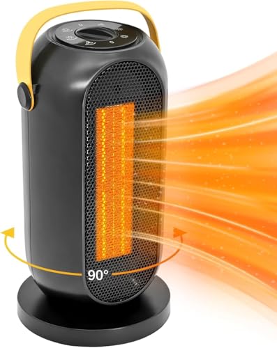 Heizlüfter, Elektrische Heizlüfter Energiesparend 1200W, PTC Keramik Heizlüfter Überhitzungs- &...