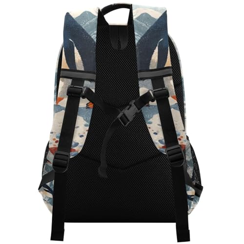 Penguin Kid's Elementary Middle School Backpack for Son Daughter, Age 6-12 Back to School Backpack Bookbag Schoolbag for Boys Girls2