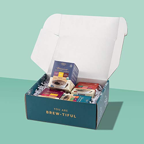 Teeccino Herbal Tea Gift Set - 48 Tea Bag Assortment In 4 Sampler Boxes With Decorative Gift Box - Prebiotic Superboost, Dandelion, Mushroom Adaptogen & Classic Herbal Tea Samplers, Caffeine Free #TOP3