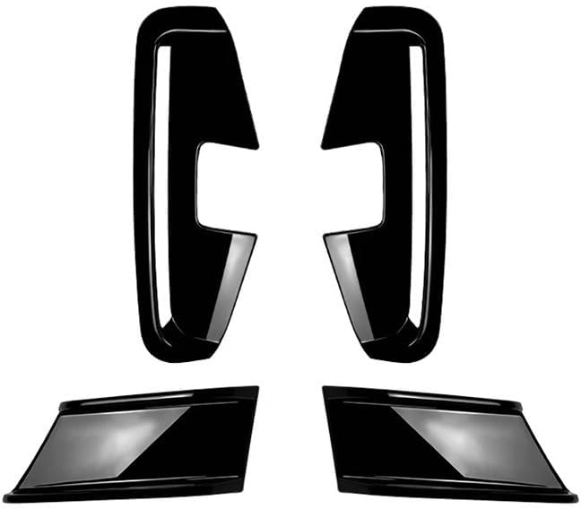 ABS Carbon Fiber Look, 4Pcs Car Front Compatible for BMW 4 Series G22 G23 M Sport 2020+ MP (Black Set)