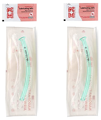 Image of Ever Ready First Aid Nasopharyngeal Airway (NPA) with Packet of Lubricant Jelly 3g (2 Count (Pack of 2))