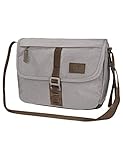 robustes Recyclinggewebe Jack Wolfskin Warwick AVE Alltag Reise Umhängetasche Tasche, Clay Grey, One Size