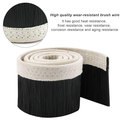Nizirioo Nylon Graviermaschine Staubschutz Bürste: 1 m x 70 mm Vakuumbürste für Graviermaschine, Graviermaschine Staubschutz Bürste, für CNC-Fräser Spindelmotor Staubbürste (Schwarz)