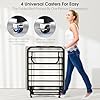 Fabulis Folding Bed with Mattress, Portable Foldable Bed for Adults, Roll Away Guest on Wheels, Memory Foam Mattress and Metal Frame, Space Saving Fold Up for Easy Storage, 75 x 31