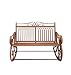 Produktbild Ziegler Schaukelbank Gartenbank Schaukel Schaukelstuhl 2-Sitzer Bank Metallbank Metall braun SW160238