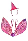 Disney Flora the Fairy Headband & Wings Kit - Glittery Hat with Iridescent Vinyl Wings, Officially Licensed