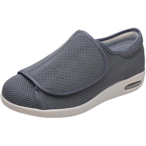 Zapatos Ligeros para Diabéticos para Personas Mayores, Zapatillas con Cierre Ajustable, Calzado para Pies Hinchados, Zapatillas Transpirables para Alivio y Cuidado de los Pies