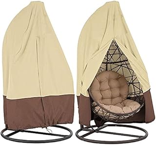 YUIOP Fodera per Sedia sospesa da Patio Fodera per Sedia a Dondolo a Uovo Fodera per Sedia da Esterno Resistente Impermeabile con Cerniera Protezione per mobili da Esterno (75