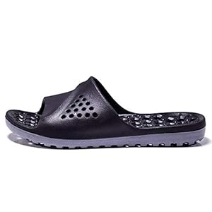 Ling Fengfeiyang Strand Sandaal Flip Flops, Pool Beach Flip Flop, Grote maat waterdichte slippers, strand flip flops-zwart en grijs_48