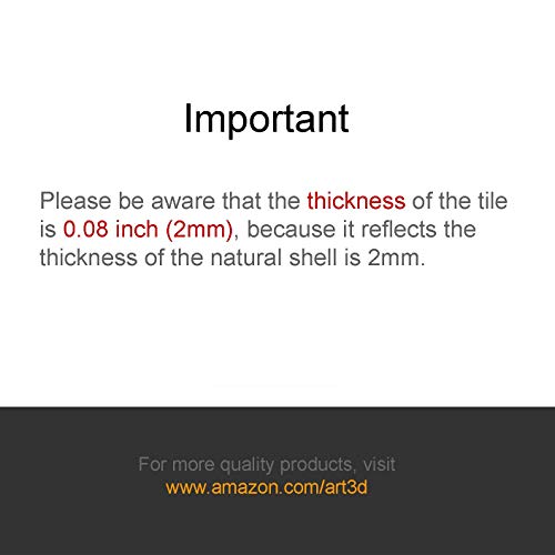 Art3D 6-Pack White Mother Of Pearl Mop Shell Tile For Shower Wall, 12" X 12" Natural White Herringbone #TOP5