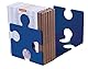 HAN CD-Ständer & Buchstütze Puzzle, standfester kombinierbarer Stehsammler in modernem Puzzle-Look, für CDs, Bücher & DVDs, 9212-14, blau