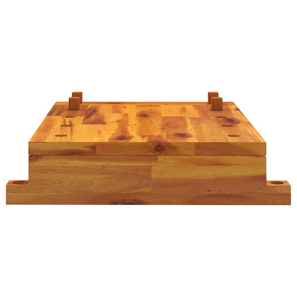vidaXL Blat roboczy z imadłem, 52x44x9,5 cm, lite drewno akacjowe, blat do stołu roboczego, blat do stołu roboczego z imadłem, blat warsztatowy