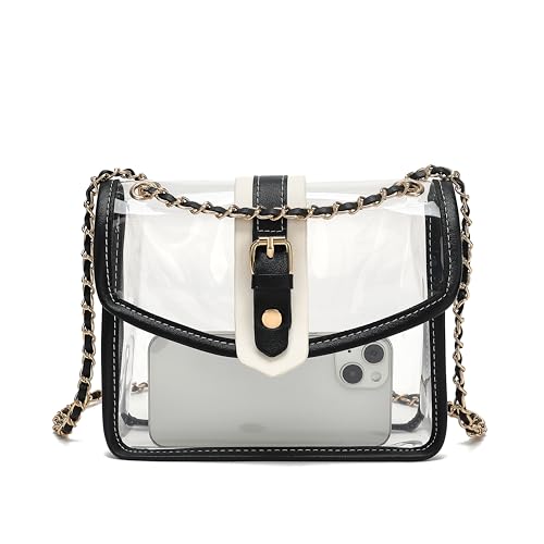 NEOREAL Direct 2 in 1 Clear Purse for Concert Sport, Stadium Approved Clear Crossbody Bag Handbag for Women