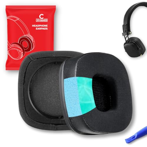 Image of Crysendo Cooling Gel Headphone Cushion for Marshall Major III /IV /MID ANC Headphones | Relaxing Cool Foam Earpads Super Soft Pain Reducing Cushion (Black)